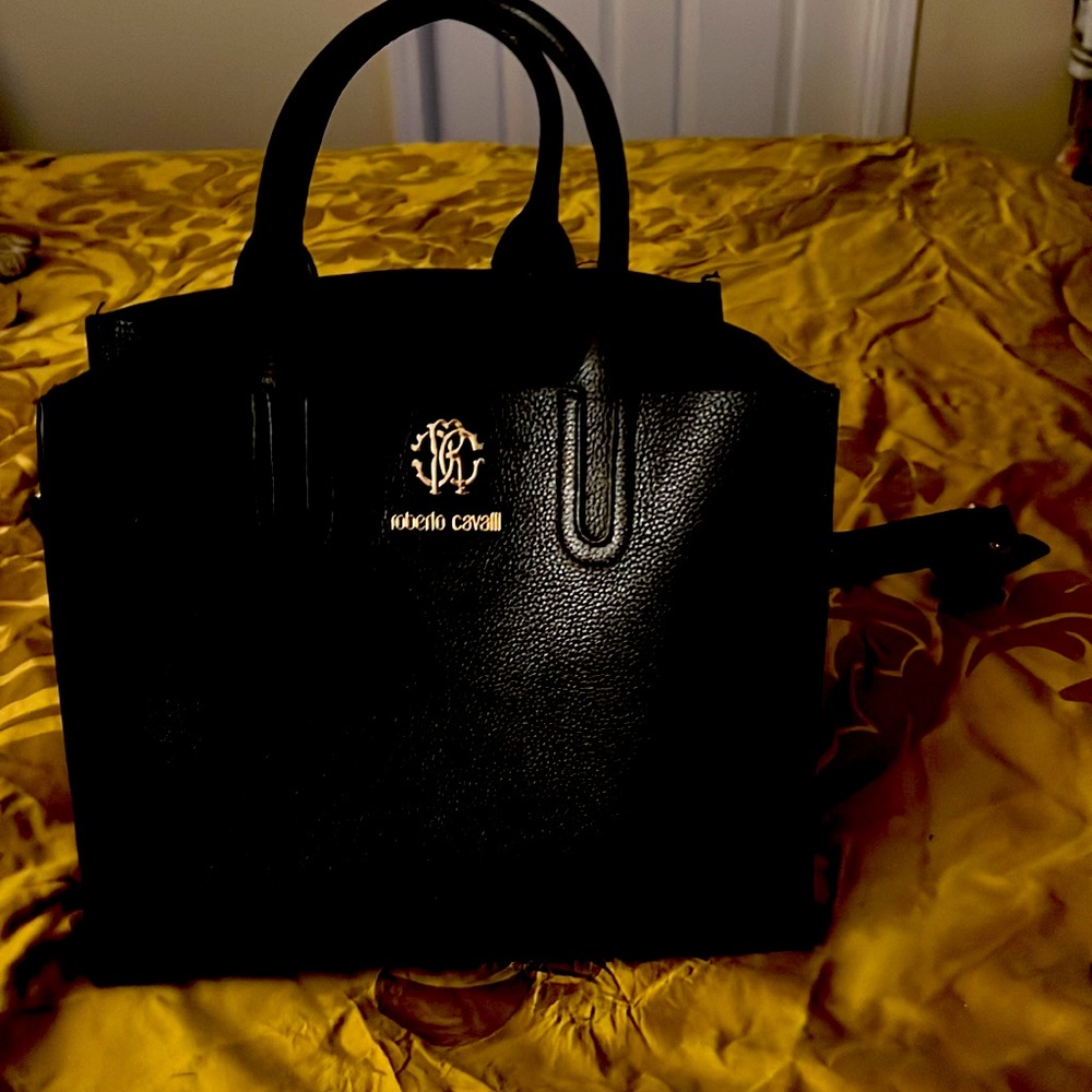 Roberto Cavalli handbag tote (Black).  Very good condition.